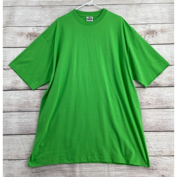Lot of‎ 2 Pro Power Heavyweight Short Sleeve Blank T-Shirts Men's 3XL Lime Green - Picture 1 of 6